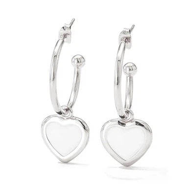 Obręcz C z masy perłowej serca