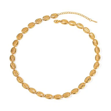 Naszyjnik z muszli ze stali nierdzewnej