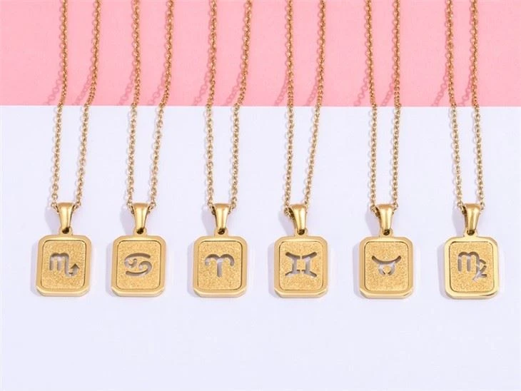 stainless steel zodiac necklace
