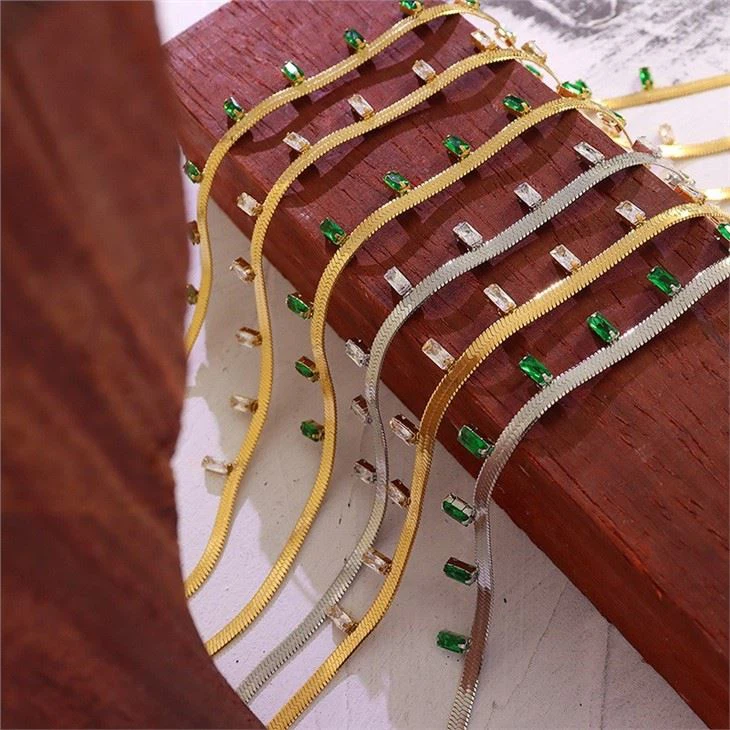 gold plated snake chain necklace