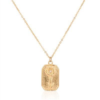 Łańcuszek Z Kwadratowym Wisiorkiem