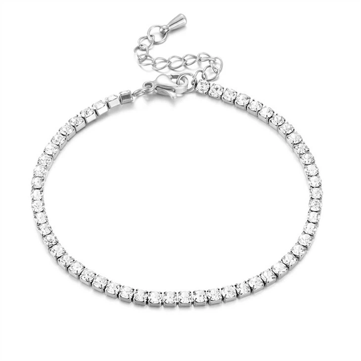 Bransoletka tenisowa ze stali nierdzewnej