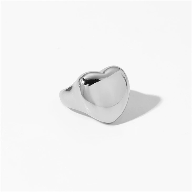 316 Stainless Steel Polished 3D Heart Ring best