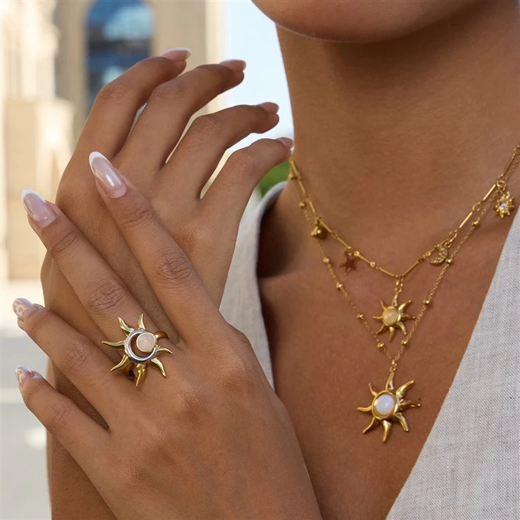 Moonstone Sun Ring factory