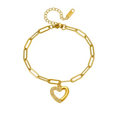 Naszyjnik z łańcuszkiem w kształcie serca w kształcie spinacza do papieru