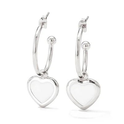 Obręcz C z masy perłowej serca