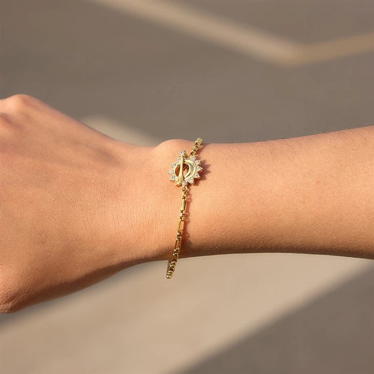 Sun Zircon Toggle Bracelet best